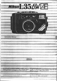 Nikon L 35 AWAF manual. Camera Instructions.